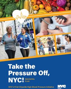 Take the Pressure Off, NYC! INAUGURAL PLAN - NYC.gov