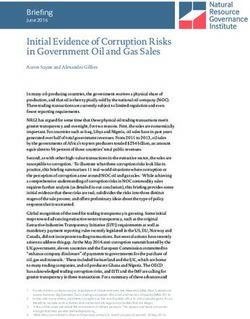 Initial Evidence of Corruption Risks in Government Oil and Gas Sales
