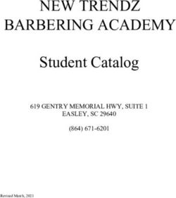 NEW TRENDZ BARBERING ACADEMY - Student Catalog 619 GENTRY MEMORIAL HWY, SUITE 1 EASLEY, SC 29640 (864) 671-6201