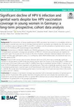 Significant decline of HPV 6 infection and genital warts despite low HPV vaccination coverage in young women in Germany: a long-term prospective ...