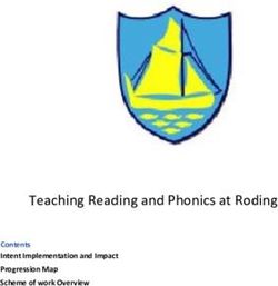 Teaching Reading and Phonics at Roding - Contents Intent Implementation and Impact Progression Map Scheme of work Overview