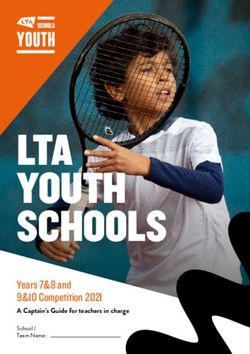 LTA YOUTH SCHOOLS Years 7&8 and 9&10 Competition 2021 - A Captain's Guide for teachers in charge