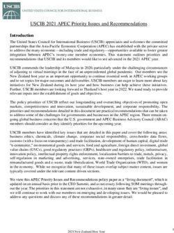 USCIB 2021 APEC Priority Issues and Recommendations