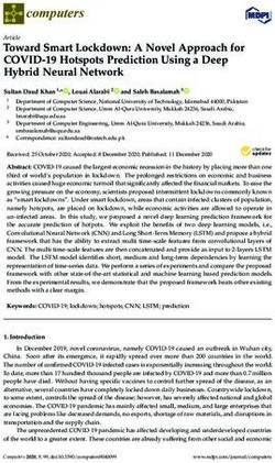 Toward Smart Lockdown: A Novel Approach for COVID-19 Hotspots Prediction Using a Deep Hybrid Neural Network - MDPI