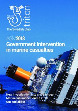 Government intervention in marine casualties - AGM2018 - New investigation into wet damage Marine Insurance Course 2018 Out and about - The ...