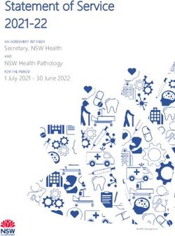 Statement of Service 2021-22 - Secretary, NSW Health NSW Health Pathology