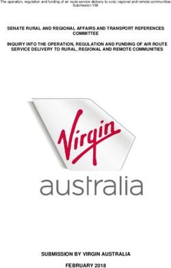 SUBMISSION BY VIRGIN AUSTRALIA FEBRUARY 2018