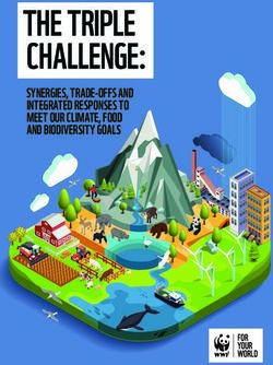 THE TRIPLE CHALLENGE: SYNERGIES, TRADE-OFFS AND INTEGRATED RESPONSES TO MEET OUR CLIMATE, FOOD AND BIODIVERSITY GOALS - WWF