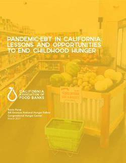 Pandemic-EBT in California: Lessons and Opportunities to End Childhood Hunger - Rocio Perez Bill Emerson National Hunger Fellow Congressional ...