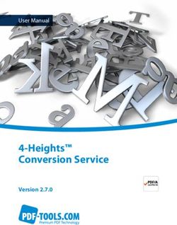 4 Heights Conversion Service - Version 2.7.0 - User Manual - PDF Tools AG