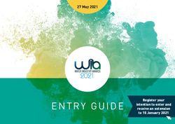 Entry guide - 27 May 2021 - Register your intention to enter and receive an extension to 15 January 2021 - Water Industry Awards 2021