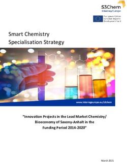 Smart Chemistry Specialisation Strategy - "Innovation Projects in the Lead Market Chemistry/ Bioeconomy of Saxony-Anhalt in the Funding Period ...