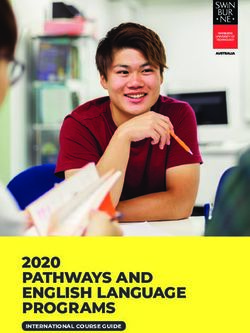 PATHWAYS AND ENGLISH LANGUAGE PROGRAMS - 2020 INTERNATIONAL COURSE GUIDE - Swinburne