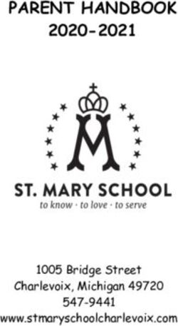 PARENT HANDBOOK 2020-2021 - 1005 Bridge Street Charlevoix, Michigan 49720 547-9441 www.stmaryschoolcharlevoix.com - St. Mary School ...