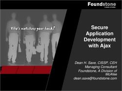 SECURE APPLICATION DEVELOPMENT WITH AJAX - DEAN H. SAXE, CISSP, CEH MANAGING CONSULTANT FOUNDSTONE, A DIVISION OF MCAFEE
