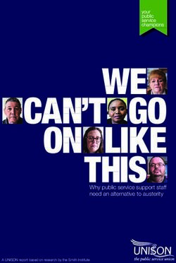 WE CAN'T GO ON LIKE THIS - Why public service support staff need an alternative to austerity - Unison