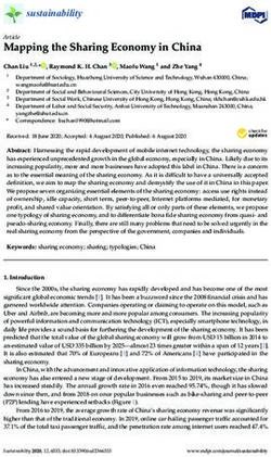 Mapping the Sharing Economy in China - Article - MDPI