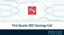 First Quarter 2021 Earnings Call