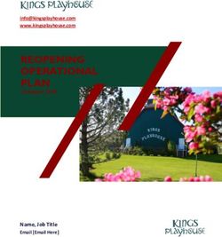 REOPENING OPERATIONAL PLAN - 18 August 2020 - Name, Job Title Email Email Here - Kings Playhouse