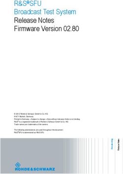 R&SSFU Broadcast Test System Release Notes Firmware Version 02.80