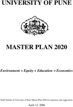UNIVERSITY OF PUNE MASTER PLAN 2020 - Environment + Equity + Education = Economics - Savitribai Phule Pune ...