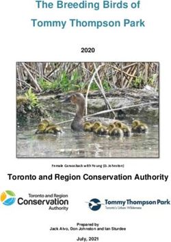 The Breeding Birds of Tommy Thompson Park - Toronto and Region Conservation Authority