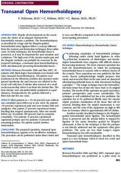 Transanal Open Hemorrhoidopexy - ORIGINAL CONTRIBUTION