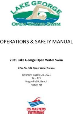OPERATIONS & SAFETY MANUAL - 2021 Lake George Open Water Swim 2.5k, 5k, 10k Open Water Swims