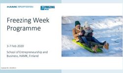Freezing Week Programme - 3-7 Feb 2020 School of Entrepreneurship and Business, HAMK, Finland