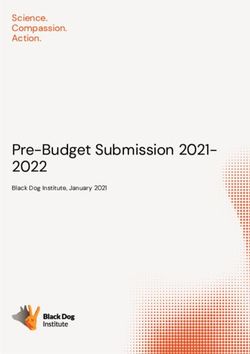 Pre-Budget Submission 2021- 2022 - Science. Compassion. Action - Black ...