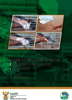 NATIONAL HAND HYGIENE BEHAVIOUR CHANGE STRATEGY 2016-2020