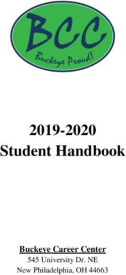 Student Handbook 2019-2020 - Buckeye Career Center 545 University Dr. NE New Philadelphia, OH 44663