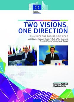 TWO VISIONS, ONE DIRECTION - PLANS FOR THE FUTURE OF EUROPE as laid out in President Juncker's State of the Union and President Macron's ...