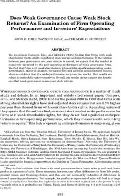 Does Weak Governance Cause Weak Stock Returns? An Examination of Firm Operating Performance and Investors' Expectations