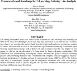 Framework and Roadmap for E-Learning Industry: An Analysis