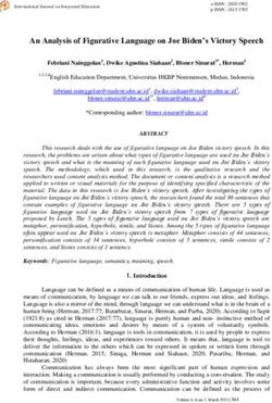 An Analysis of Figurative Language on Joe Biden's Victory Speech