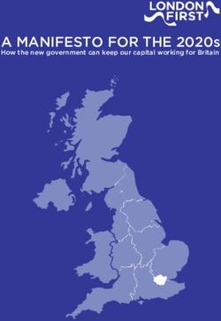 A MANIFESTO FOR THE 2020s - How the new government can keep our capital working for Britain - London First