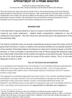 APPOINTMENT OF A PRIME MINISTER - Malaysian Bar