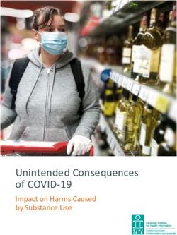 Unintended Consequences of COVID-19 - Impact on Harms Caused by Substance Use