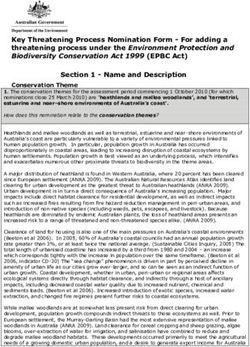 Key Threatening Process Nomination Form - For adding a threatening process under the Environment Protection and Biodiversity Conservation Act 1999 ...