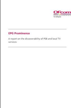 EPG Prominence A report on the discoverability of PSB and local TV services - Ofcom