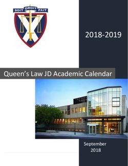 2018-2019 Queen's Law JD Academic Calendar - September 2018 - Queen's University