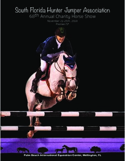 SOUTH FLORIDA HUNTER JUMPER ASSOCIATION - 68TH ANNUAL CHARITY HORSE SHOW NOVEMBER 21-25TH, 2018 - SHOWGROUNDS LIVE