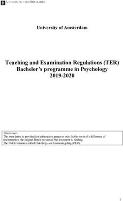 Teaching and Examination Regulations (TER) Bachelor's programme in Psychology 2019-2020 - Universiteit ...