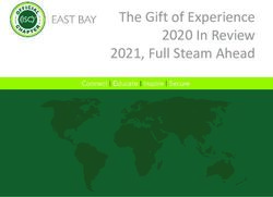 The Gift of Experience 2020 In Review 2021, Full Steam Ahead