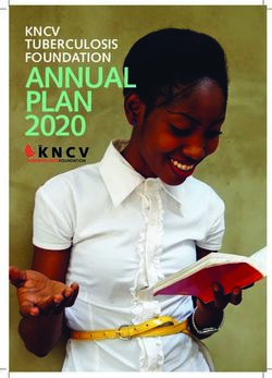 ANNUAL PLAN 2020 KNCV TUBERCULOSIS FOUNDATION