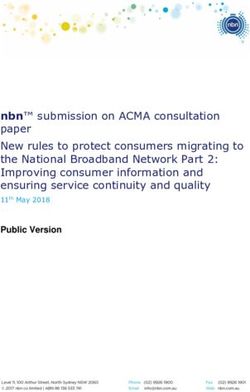 Nbn submission on ACMA consultation paper - New rules to protect consumers migrating to the National Broadband Network Part 2: Improving consumer ...
