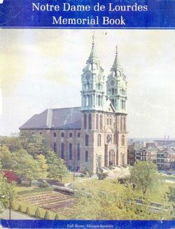 Notre Dame de Lourdes Memorial Book - Fall River, Massachusetts