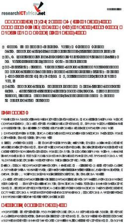 UPDATE: State of prepaid market in South Africa Submission to the Parliament of South Africa on "The Cost to Communicate in South Africa"