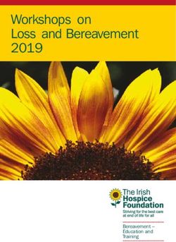Workshops on Loss and Bereavement 2019 - Bereavement - Education and - Irish Hospice Foundation